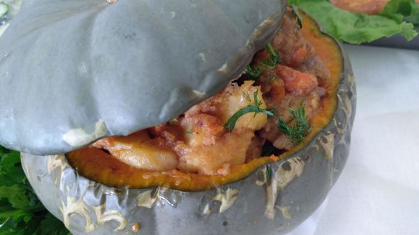 Фаршированная тыква. Осенняя кухня