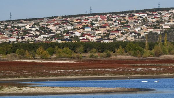Вид на Бахчисарайское водохранилище в Крыму