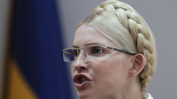 Экс-премьер Украины и лидер партии БЮТ-Батькивщина Юлия Тимошенко выступает в Печерском районном суде Киева, где продолжается рассмотрение уголовного дела в отношении нее, касающееся подписания в 2009 году газовых контрактов с РФ.