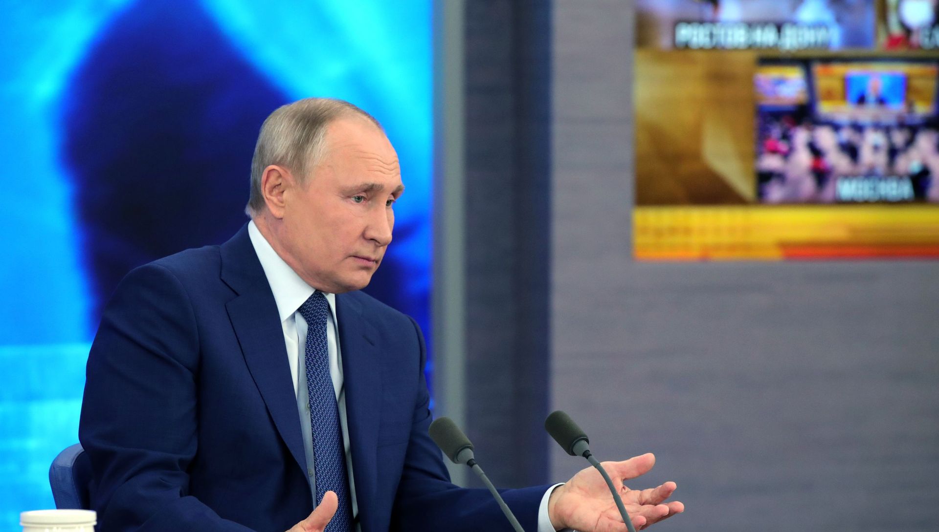 Ежегодная пресс-конференция президента РФ В. Путина Ежегодная пресс-конференция президента РФ В. Путина - РИА Новости, 1920, 17.12.2020