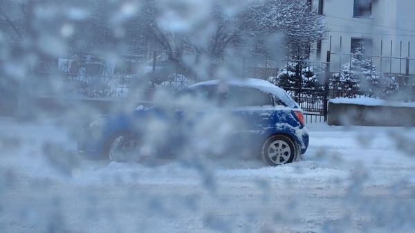 Снегопад в Симферополе