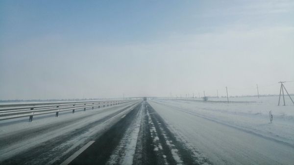 Трасса Таврида в снегу