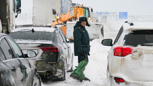 Заснеженная трасса Таврида