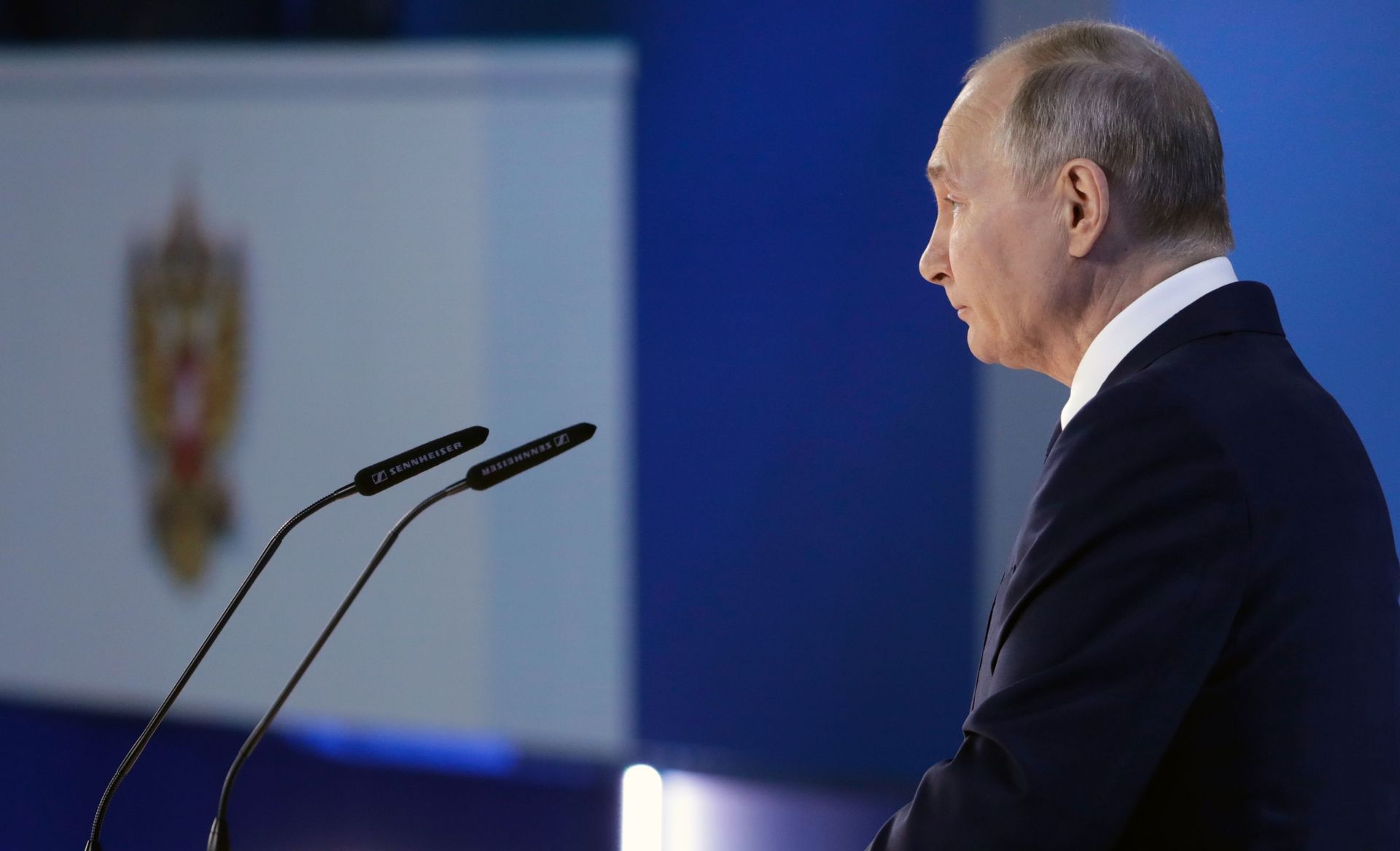 Президент РФ Владимир Путин выступает с ежегодным посланием Федеральному Собранию - РИА Новости, 1920, 21.04.2021