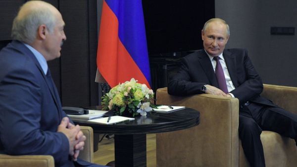 Президент РФ В. Путин встретился с президентом Белоруссии А. Лукашенко