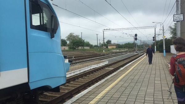 Электричка на станции Почтовое