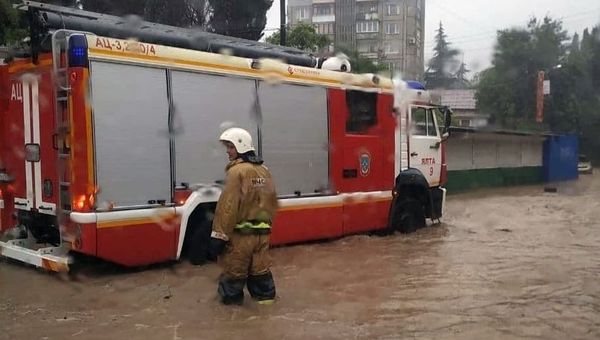 Подтопления в Ялте после ливней
