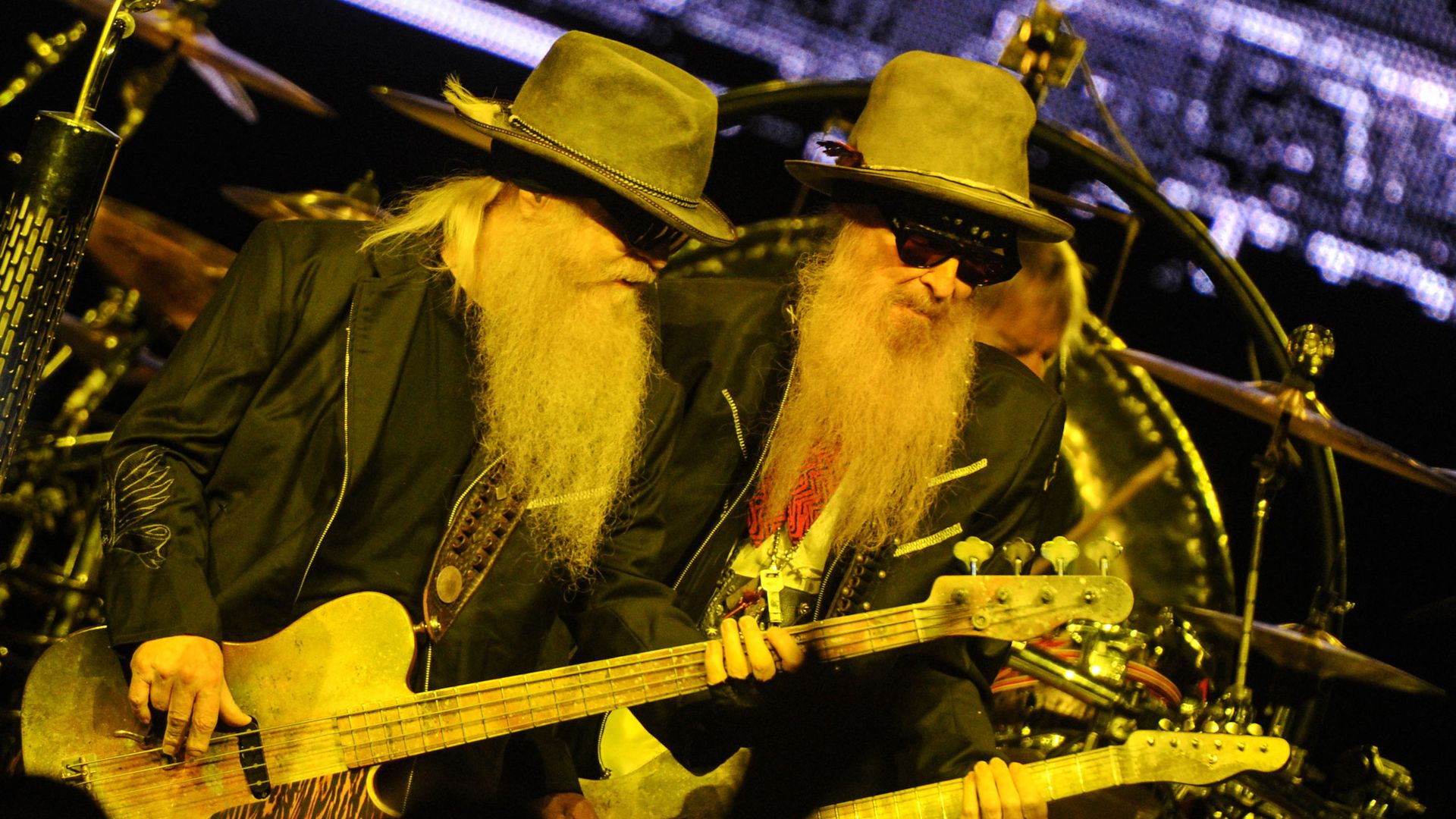 Концерт группы ZZ Top в Москве. Дасти Хилл и Билли Гиббонс (слева направо) - РИА Новости, 1920, 29.07.2021