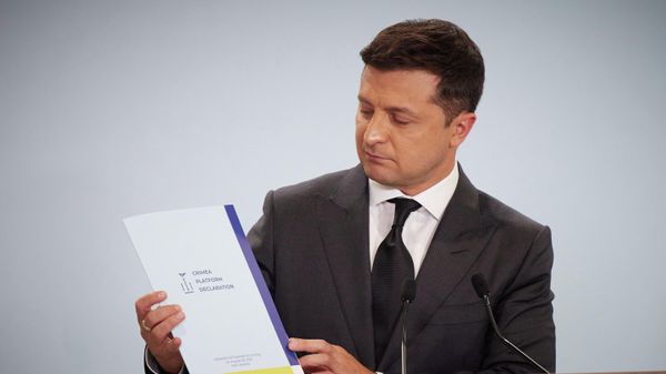 Владимир Зеленский на инаугурационном саммите Крымской платформы. 23 августа 2021 года