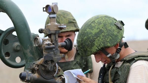 Подготовка огневой позиций к ведению боя с условным противником