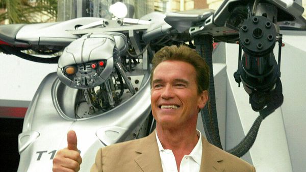 Арнольд Шварценеггер на полях 56-го кинофестиваля в Каннах. 17 мая 2003 года Арнольд Шварценеггер на полях 56-го кинофестиваля в Каннах. 17 мая 2003 года