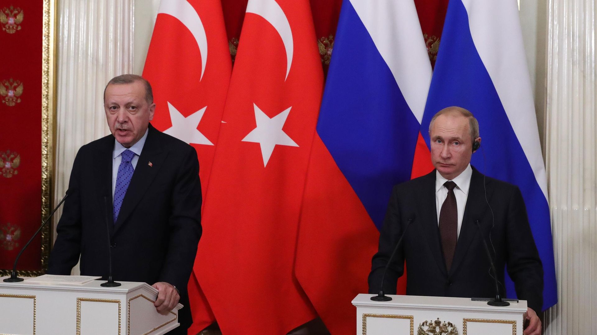 Президент РФ В. Путин встретился с президентом Турции Р. Эрдоганом. 5 марта 2020 - РИА Новости, 1920, 21.09.2021