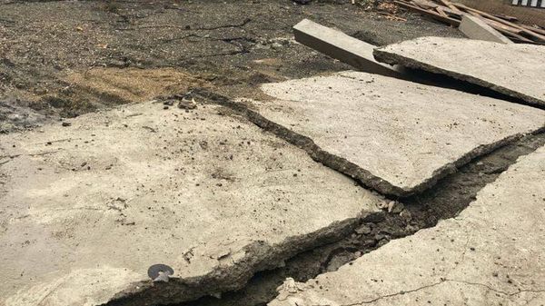 Оползень повредил дорогу в селе Краснодарского края