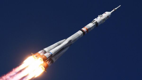 Старт ТПК Союз МС-19 со съемочной группой фильма Вызов