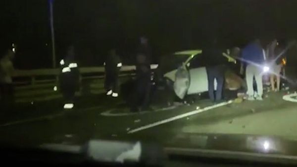Кадры смертельного ДТП в Сочи с участием автомобиля с Ксенией Собчак
