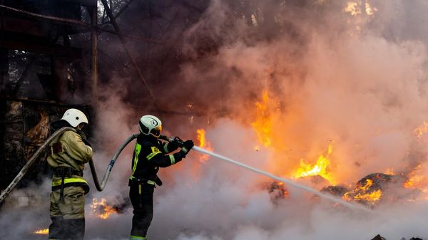Тушение пожара в Симферополе