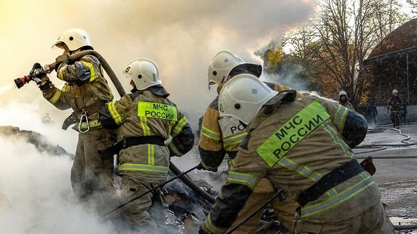 Тушение пожара в Симферополе