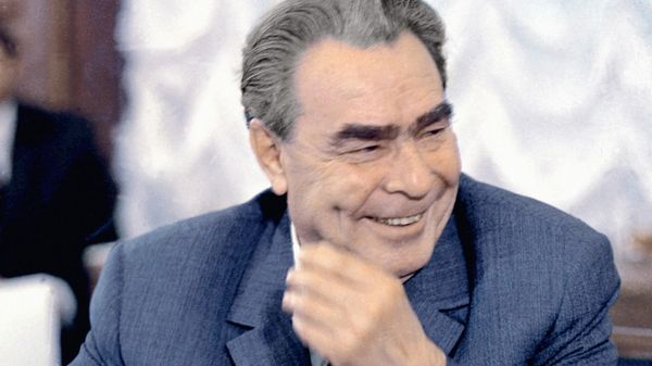 Леонид Ильич Брежнев, Генеральный секретарь ЦК КПСС во время беседы с группой американских журналистов в Кремле 14 июня 1973 года.