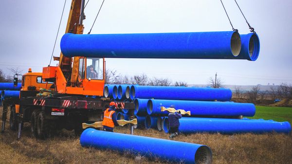 Строительство тракта водоподачи