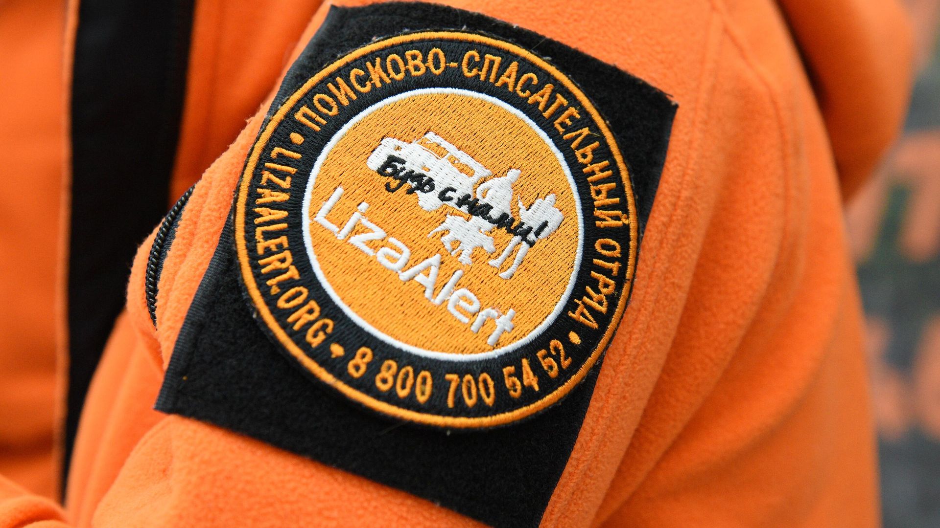 Нашивка на форме волонтера поисково-спасательного отряда Лиза Алерт. - РИА Новости, 1920, 26.12.2021