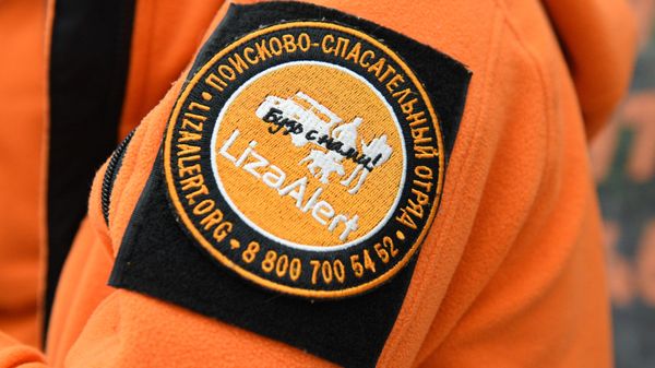 Нашивка на форме волонтера поисково-спасательного отряда Лиза Алерт.