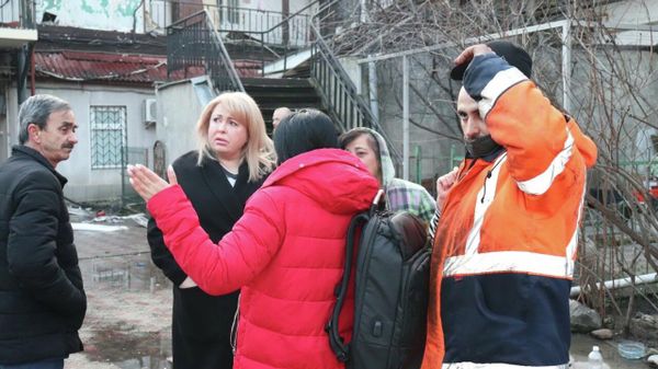 Мэр Ялты Янина Павленко на месте пожара