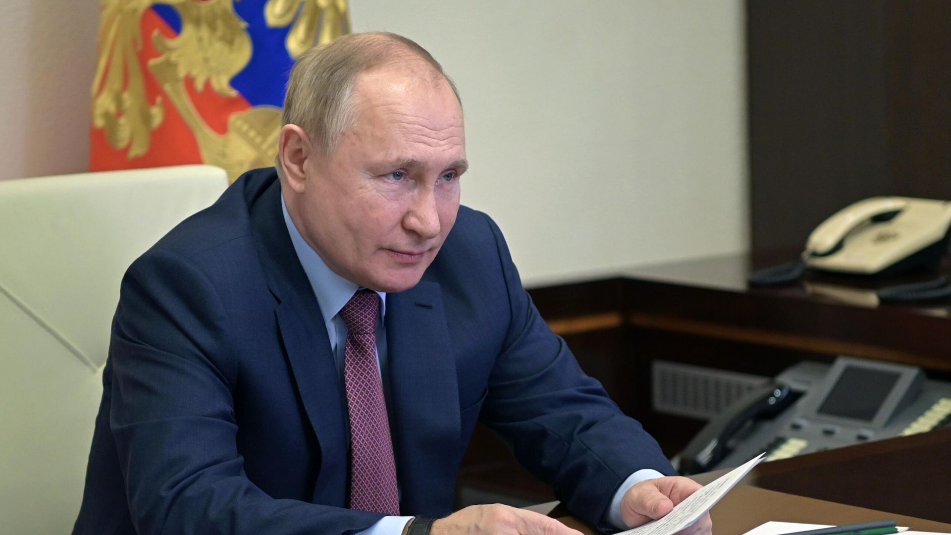 Президент РФ В. Путин провел встречу с руководителями ведущих итальянских компаний - РИА Новости, 1920, 26.01.2022