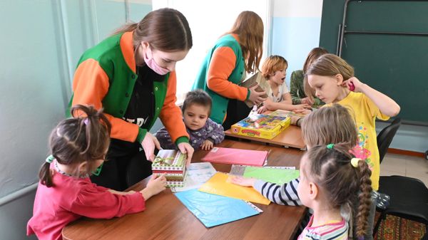 Пункт временного размещения жителей Донецкой и Луганской народных республик в Зернограде