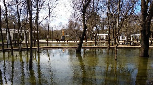Затопленный сквер в Севастополе
