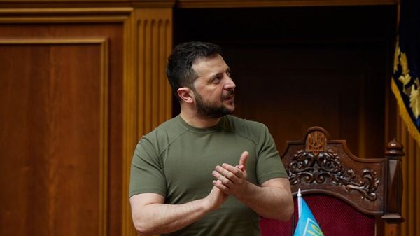 Президент Украины Владимир Зеленский в Верховной раде