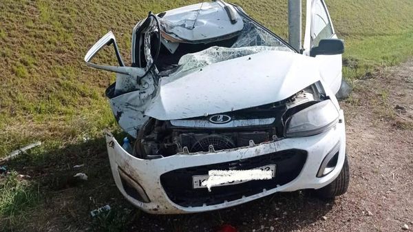 ДТП на автодороге Симферополь-Евпатория-Мирный, в котором пострадали двое детей и двое взрослых. 30.05.22