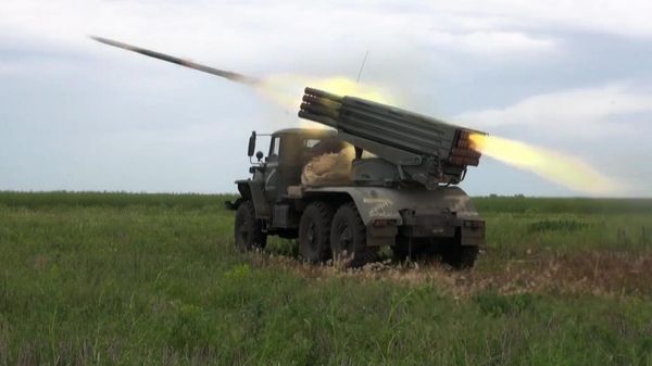 Боевая работа расчетов РСЗО Град в ходе специальной военной операции