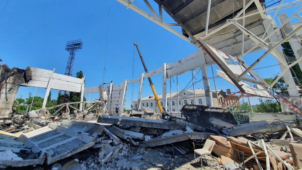 Последствия обстрела города Стаханов в ЛНР