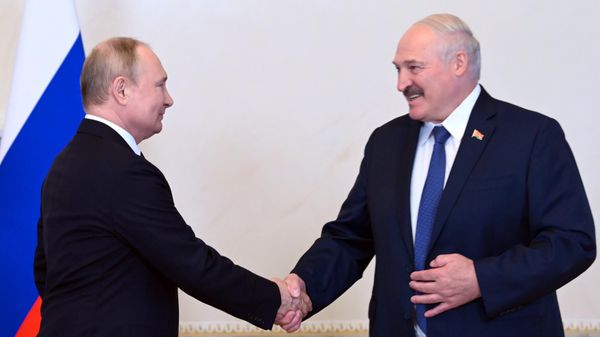 Президент РФ В. Путин встретился с президентом Белоруссии А. Лукашенко