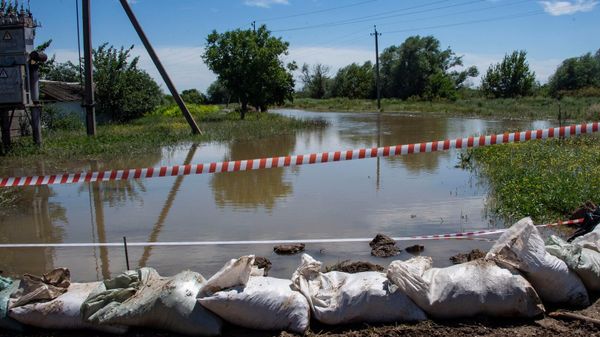 Разлив реки Салгир в Новоандреевке под Симферополем