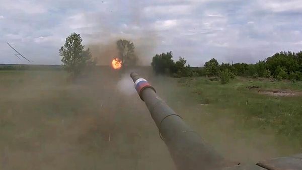 Боевая работа бронетехники морской пехоты в ходе спецоперации
