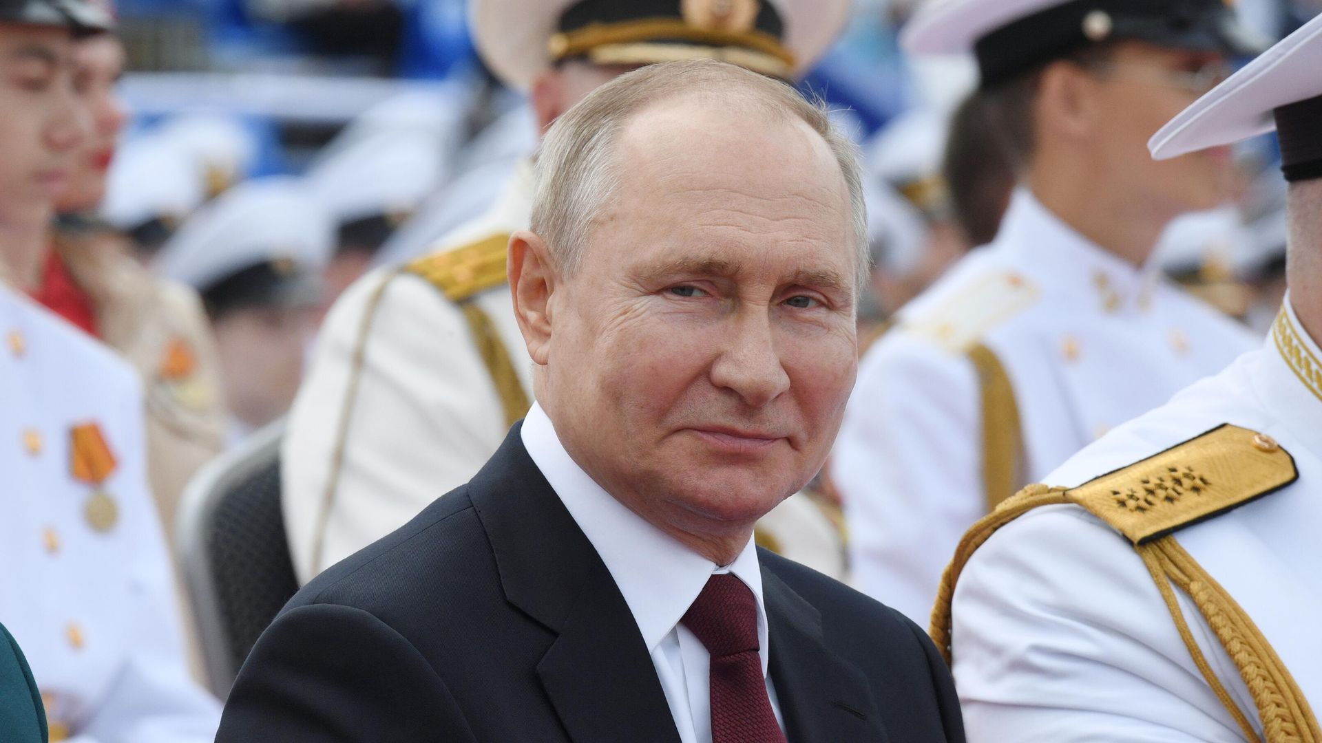 Президент РФ В. Путин принял участие в Главном военно-морском параде - РИА Новости, 1920, 30.07.2022