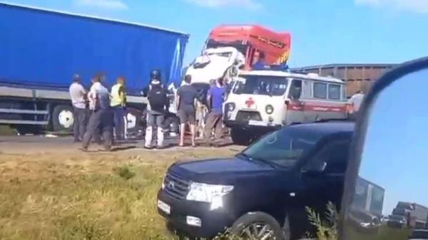 ДТП в Ульяновской области. 21.08.2022. Скриншот видео
