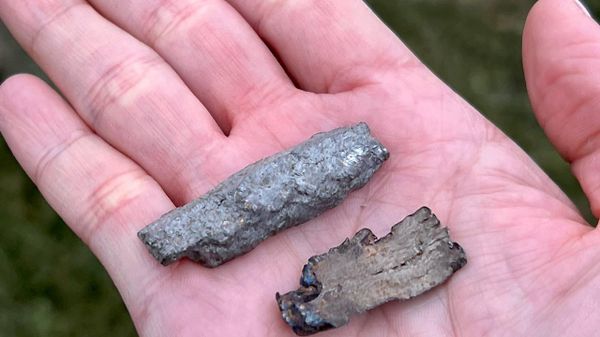 Осколки снарядов после обстрелов Белгородской области