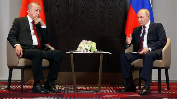 Президент РФ Владимир Путин и президент Турции Реджеп Тайип Эрдоган