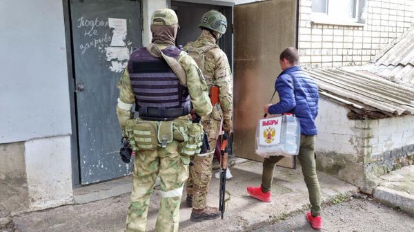Голосование в Херсонской области под охраной Росгвардии