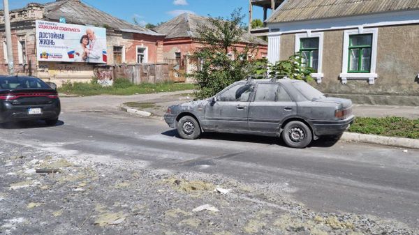 Улица Херсона после обстрела из HIMARS