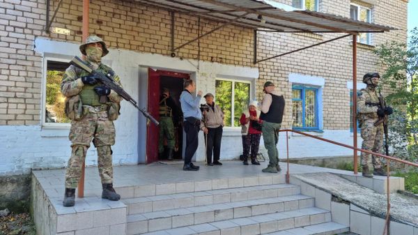 Голосование на референдуме в Херсонской области