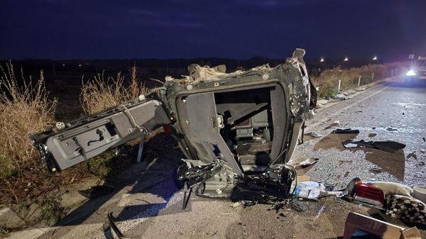 Бронированный автомобиль Кирилла Стремоусова после аварии