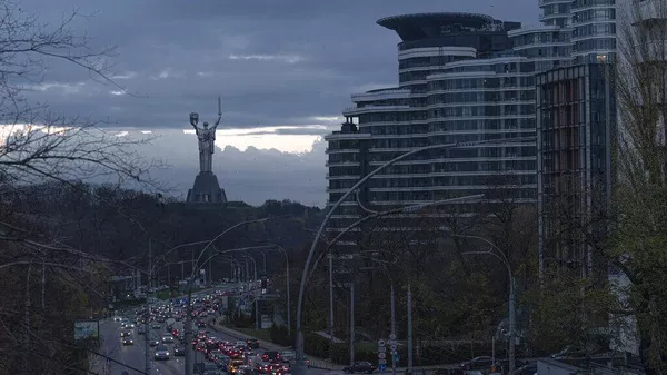 Киев во время отключения электричества