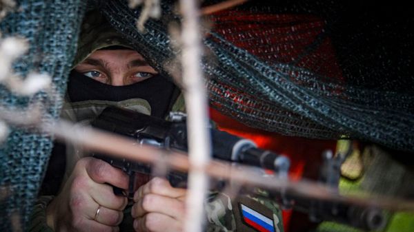 Бойцы батальона Крым на передовой