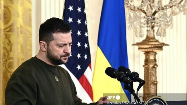 Президент Украины Владимир Зеленский на совместной пресс-конференции с президентом США Джо Байденом . Фото AFP