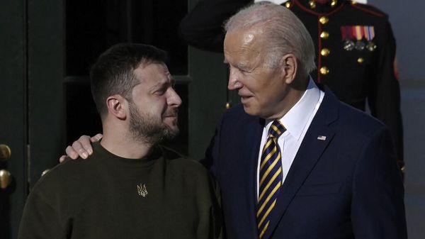 Президент США Джо Байден и президент Украины Владимир Зеленский. Фото AFP