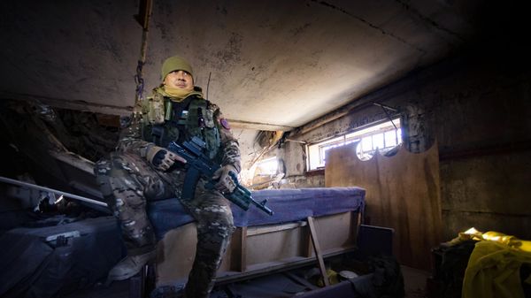 Военнослужащий РФ в окрестностях Энергодара