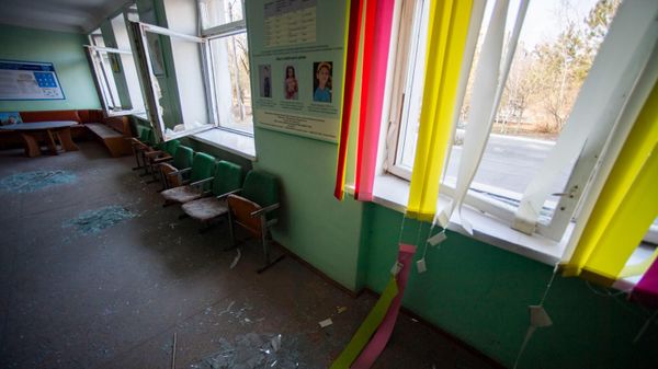 Новая Каховка, результат обстрела центральной городской больницы